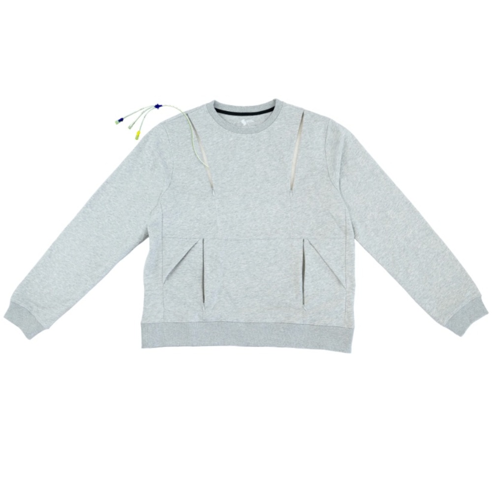 Spoonie Threads Gray Adult Chemo Chest Port Zipper Access Pullover